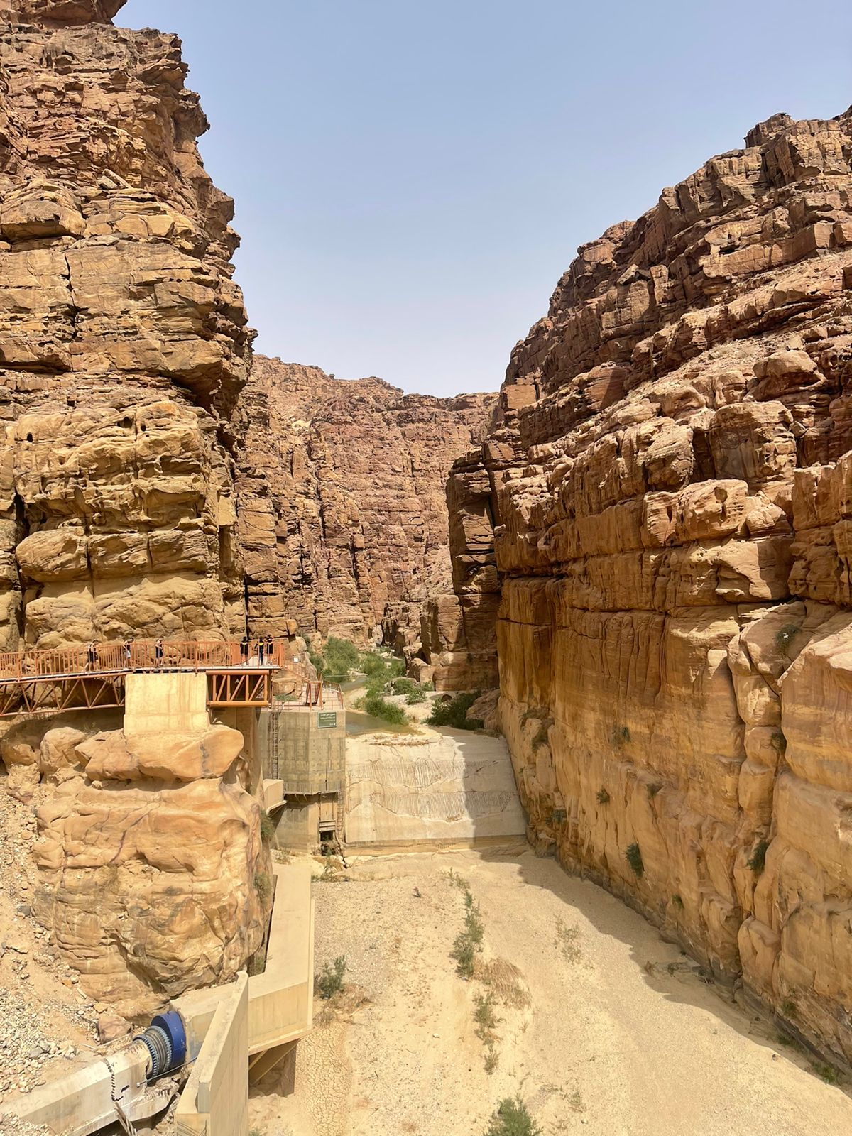 Petra archaeological site carved in rose-red stone