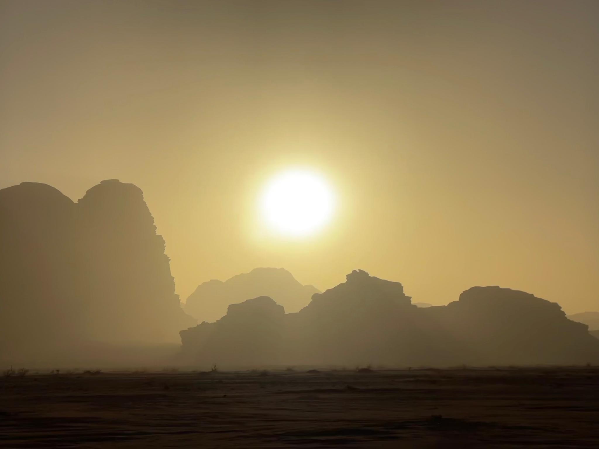 Desert adventure scenery in Wadi Rum